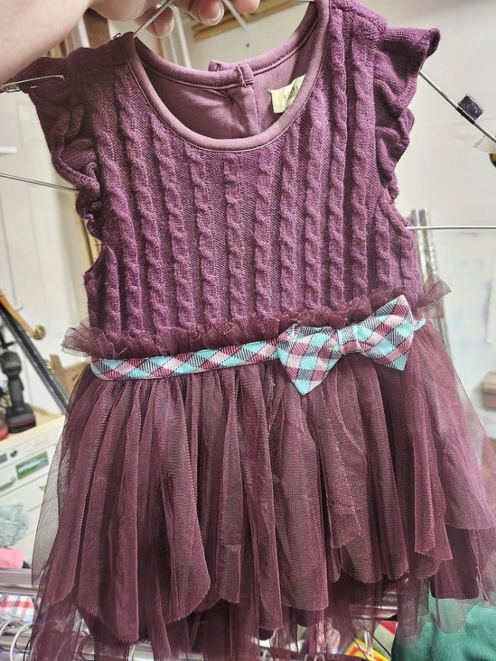 Matilda Jane Tulle Sweater Soiree Dress Girls 2T Purple & Pink And Aqua